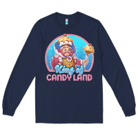 Navy candy land king of candy land portrait t shirt Long Sleeve Tee - linhVisuals