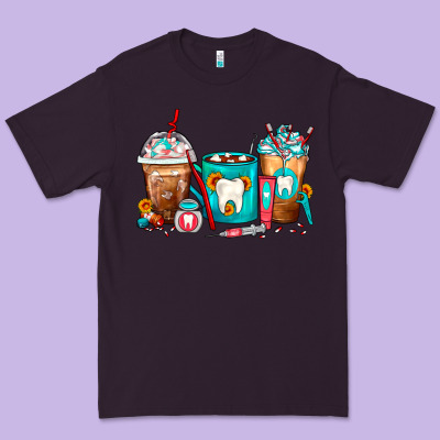 Dentist Coffee Cups Premium Tee Designed By Fadigitalartstudio