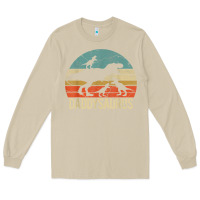 Mushroom daddy dinosaur daddysaurus 3 three kids xmas christmas gift t shirt Long Sleeve Tee - linhVisuals