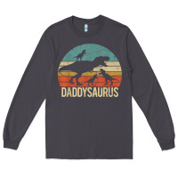 Smoke daddy dinosaur daddysaurus 3 three kids xmas christmas gift t shirt Long Sleeve Tee - linhVisuals