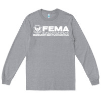 Heather Grey fema evacuation plan Long Sleeve Tee - linhVisuals