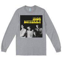 Heather Grey iron butterfly Long Sleeve Tee - linhVisuals