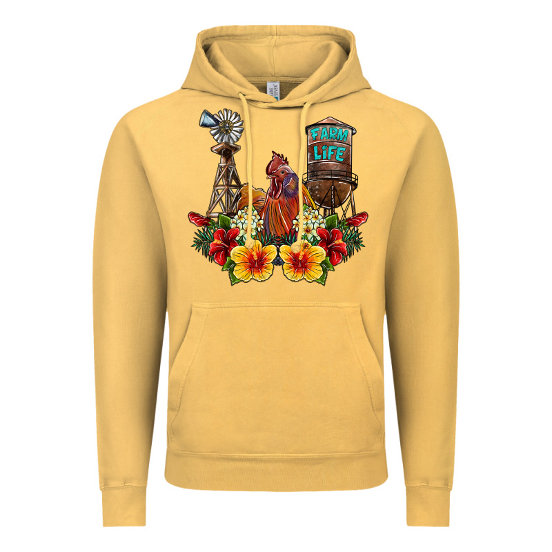 Farm Life Rooster Vintage Hoodie by SublimationCraftShop | Teevron