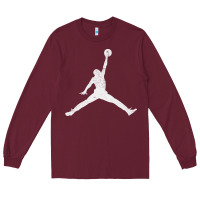 Burgundy Slam Dunk Vintage Long Sleeve Tee - linhVisuals