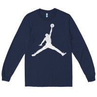 Navy Slam Dunk Vintage Long Sleeve Tee - linhVisuals