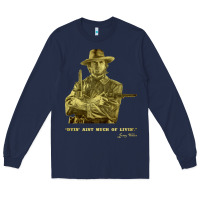 Navy the outlaw josey wales Long Sleeve Tee - linhVisuals