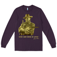Plum the outlaw josey wales Long Sleeve Tee - linhVisuals