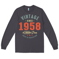 Smoke Vintage Since 1958 - 64th Birthday Retro Classic Long Sleeve Tee - linhVisuals