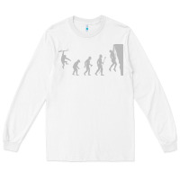 White funny rock climbing evolution Long Sleeve Tee - linhVisuals