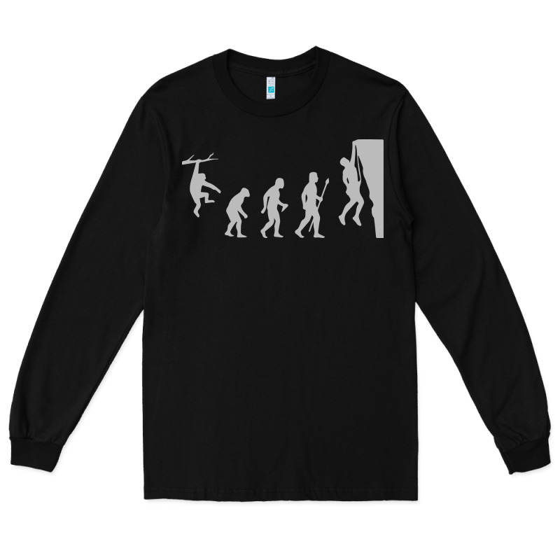 Funny Rock Climbing Evolution Long Sleeve Tee by linhVisuals | Teevron
