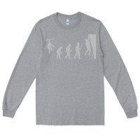 Heather Grey funny rock climbing evolution Long Sleeve Tee - linhVisuals
