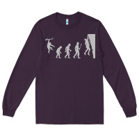 Plum funny rock climbing evolution Long Sleeve Tee - linhVisuals