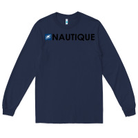 Navy Nautique Boats Long Sleeve Tee - linhVisuals
