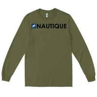 Army Green Nautique Boats Long Sleeve Tee - linhVisuals
