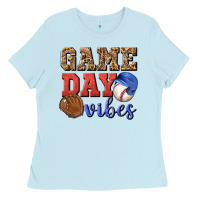 Baby Blue game day vibes Ladies Tee - BundleAndBundleShop