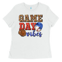 White game day vibes Ladies Tee - BundleAndBundleShop