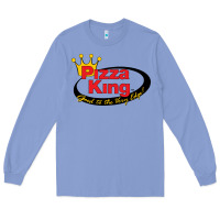 Colony Blue Pizza King Cowboy Long Sleeve Tee - linhVisuals