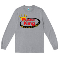 Heather Grey Pizza King Cowboy Long Sleeve Tee - linhVisuals
