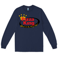Navy Pizza King Cowboy Long Sleeve Tee - linhVisuals