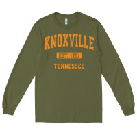 Army Green knoxville tennessee tn vintage athletic sports design pullover hoodie Long Sleeve Tee - linhVisuals