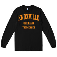 Black knoxville tennessee tn vintage athletic sports design pullover hoodie Long Sleeve Tee - linhVisuals