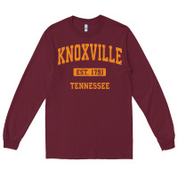Burgundy knoxville tennessee tn vintage athletic sports design pullover hoodie Long Sleeve Tee - linhVisuals