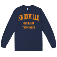 Navy knoxville tennessee tn vintage athletic sports design pullover hoodie Long Sleeve Tee - linhVisuals