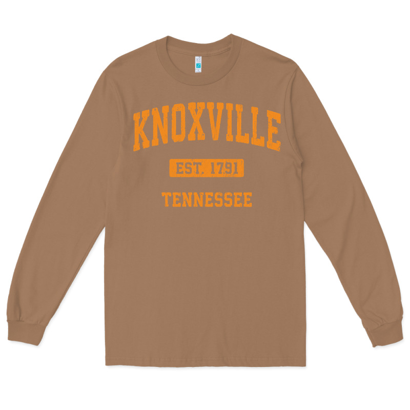 Knoxville Tennessee Tn Vintage Athletic Sports Design Pullover Hoodie Long Sleeve Tee by linhVisuals | Teevron