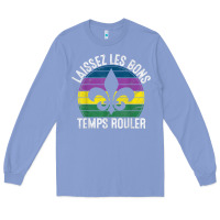 Colony Blue laissez les bons temps rouler gift mardi gras masquerade t shirt Long Sleeve Tee - linhVisuals