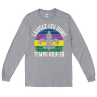 Heather Grey laissez les bons temps rouler gift mardi gras masquerade t shirt Long Sleeve Tee - linhVisuals