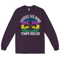 Plum laissez les bons temps rouler gift mardi gras masquerade t shirt Long Sleeve Tee - linhVisuals