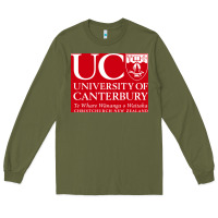 Army Green university canterbury Long Sleeve Tee - linhVisuals