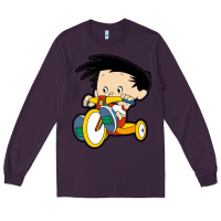 Plum bobby on his bike   bobbys world Long Sleeve Tee - linhVisuals