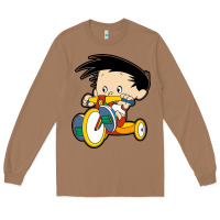 Toasted Coconut bobby on his bike   bobbys world Long Sleeve Tee - linhVisuals