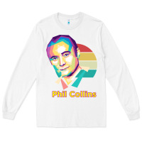White wpap phil collins rock Long Sleeve Tee - linhVisuals
