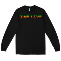 Black one love rasta reggae music rastafarian lover jamaica peace t shirt Long Sleeve Tee - linhVisuals