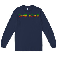 Navy one love rasta reggae music rastafarian lover jamaica peace t shirt Long Sleeve Tee - linhVisuals