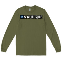 Army Green Nautique Boats Long Sleeve Tee - linhVisuals