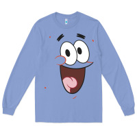 Colony Blue sponge.bob squa.re.pants patrick face portrait Long Sleeve Tee - linhVisuals