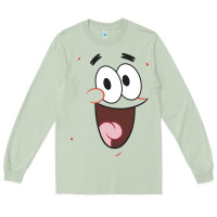 Matcha sponge.bob squa.re.pants patrick face portrait Long Sleeve Tee - linhVisuals