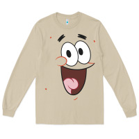 Mushroom sponge.bob squa.re.pants patrick face portrait Long Sleeve Tee - linhVisuals