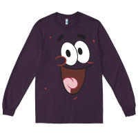 Plum sponge.bob squa.re.pants patrick face portrait Long Sleeve Tee - linhVisuals