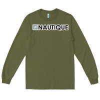 Army Green Nautique Boats Long Sleeve Tee - linhVisuals