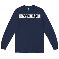 Navy Nautique Boats Long Sleeve Tee - linhVisuals