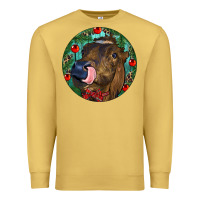 Antique Gold Longhorn Cow Christmas Premium Sweatshirt - RanaPortraitStore