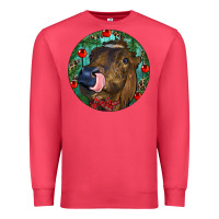 Cardinal Longhorn Cow Christmas Premium Sweatshirt - RanaPortraitStore