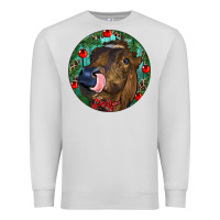 Dove Grey Longhorn Cow Christmas Premium Sweatshirt - RanaPortraitStore