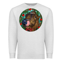 Oatmeal Heather Longhorn Cow Christmas Premium Sweatshirt - RanaPortraitStore