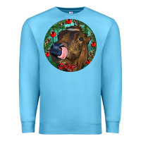 Ocean Blue Longhorn Cow Christmas Premium Sweatshirt - RanaPortraitStore