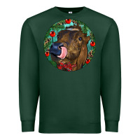Sports Green Longhorn Cow Christmas Premium Sweatshirt - RanaPortraitStore